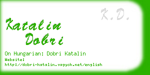 katalin dobri business card